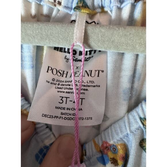Posh Peanut Hello Kitty Springtime Girls Blue Summertime Shorts Romper 3T/4T NWT - Picture 7 of 15